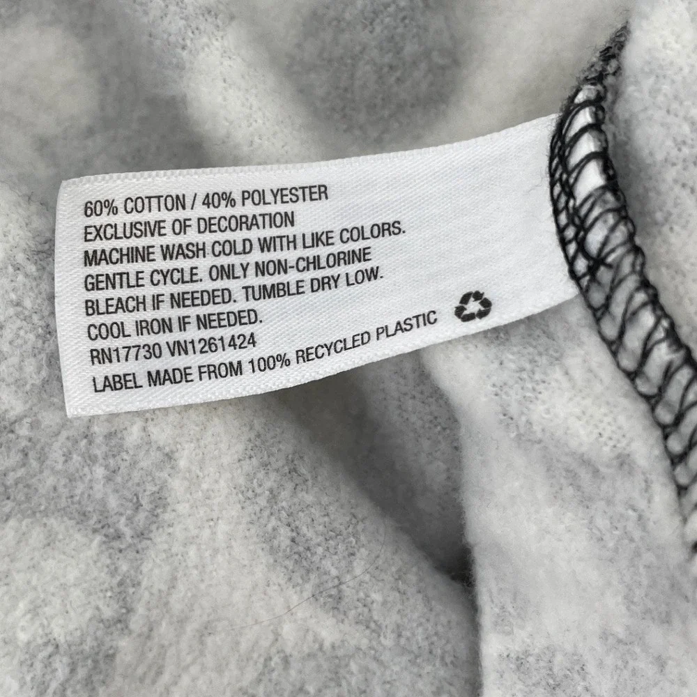Cropped Hoodie Women Large Black White Retro Floral Check Indie Streetwear Y2K - Picture 5 of 8